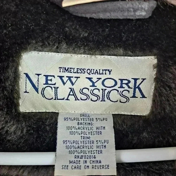 New York Classic Faux fur Jacket Size Medium - Picture 11 of 13
